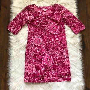 Lilly Pulitzer Sheath Pink Tropical Dress Size 6
